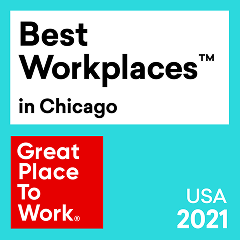 Best Workplaces™️ in Chicago - USA 2021 award from Great Place To Work
