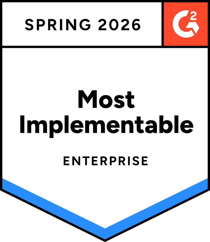 G2 Most Implementable for Social Media Monitoring - Enterprise - Winter 2026